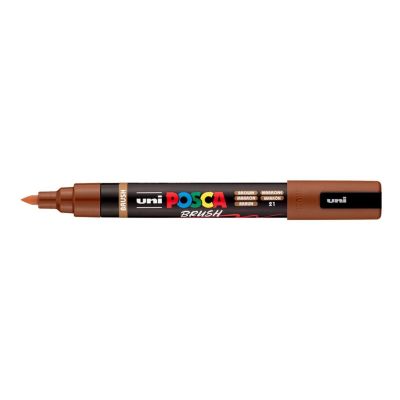 Popisovač UNI POSCA se štětcovým hrotem 1 - 4 mm, hnědý