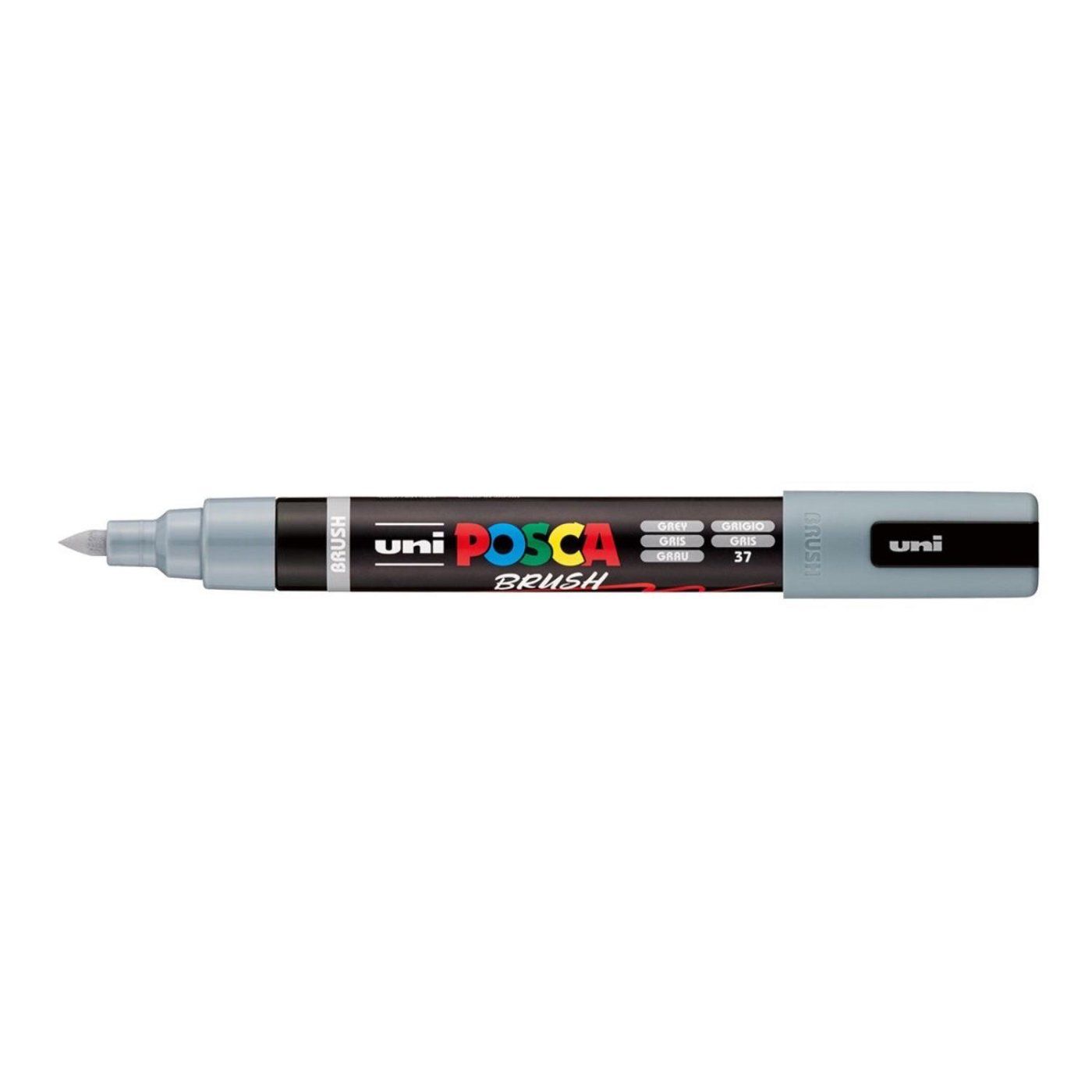 Popisovač UNI POSCA se štětcovým hrotem 1 - 4 mm, šedý