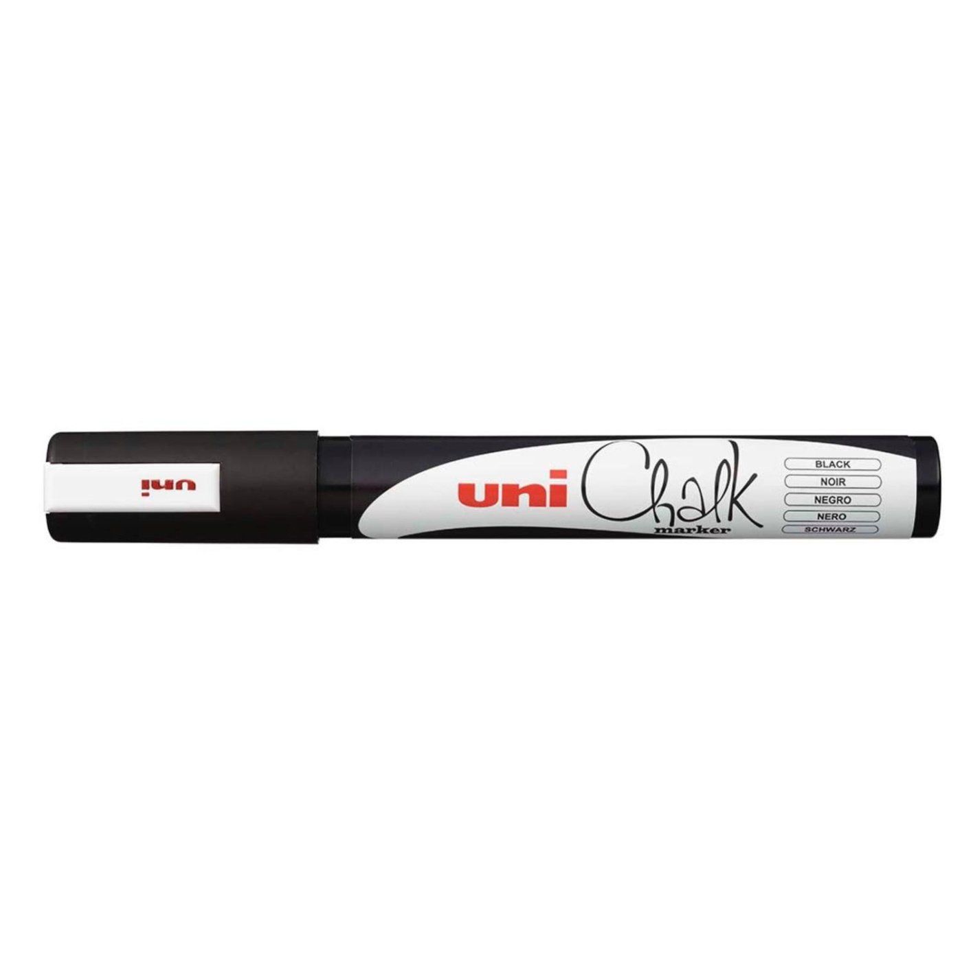 Křídový popisovač, UNI Chalk 5M, 1,8 - 2,5 mm, černý