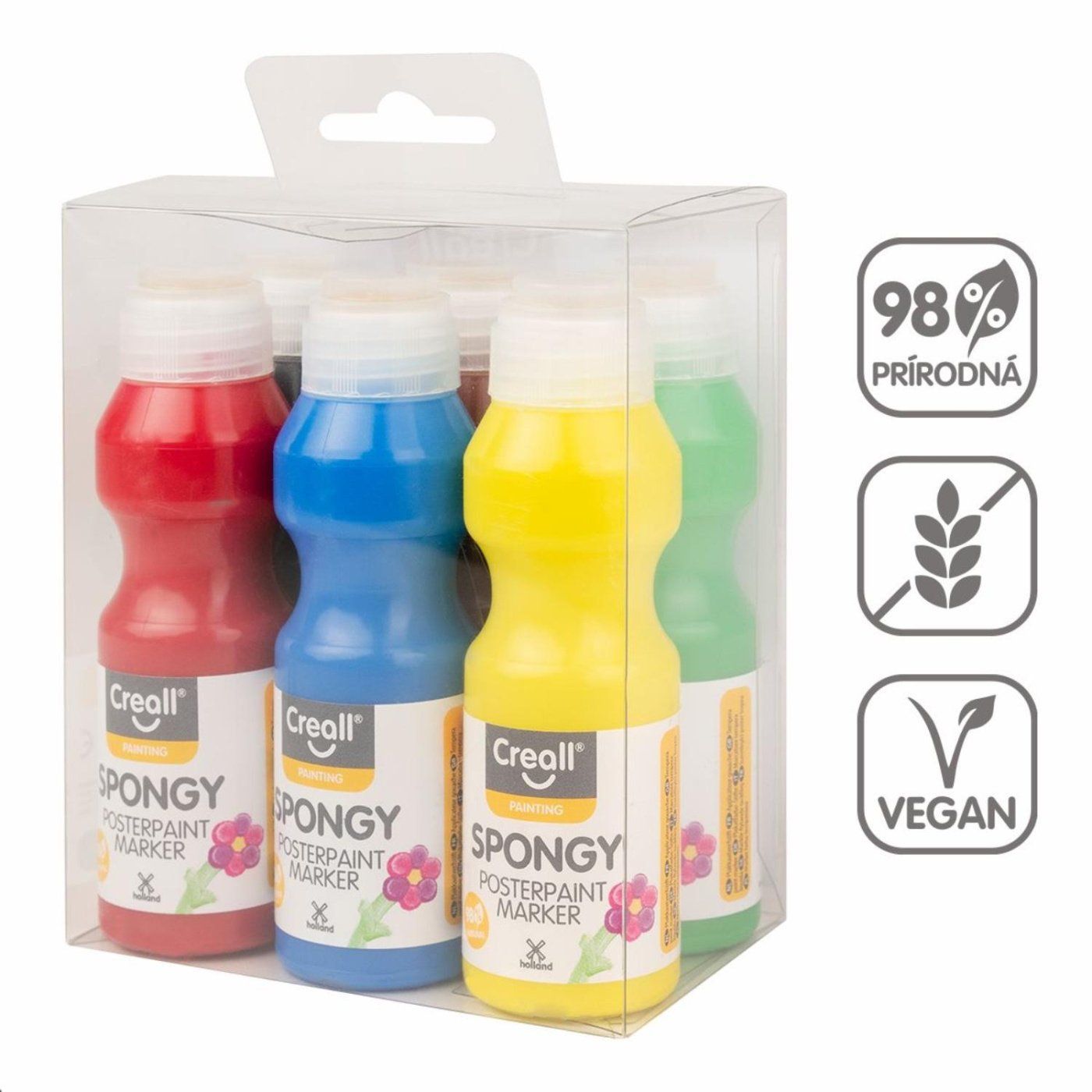 Sada temperových barev SPONGY Creall, 6 x 70 ml