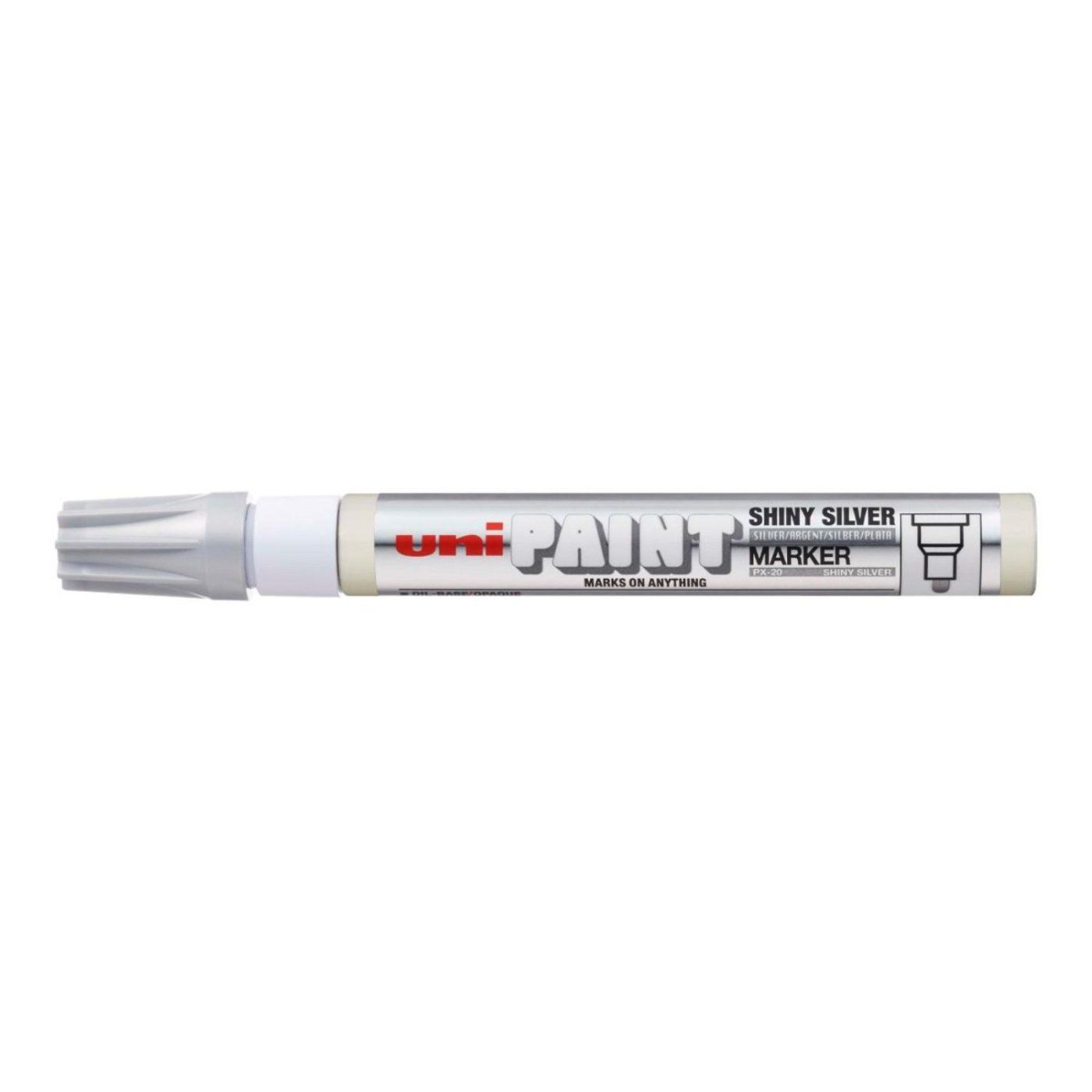 Lakový popisovač UNI PX-20, 2,2 - 2,8 mm lesklý stříbrný