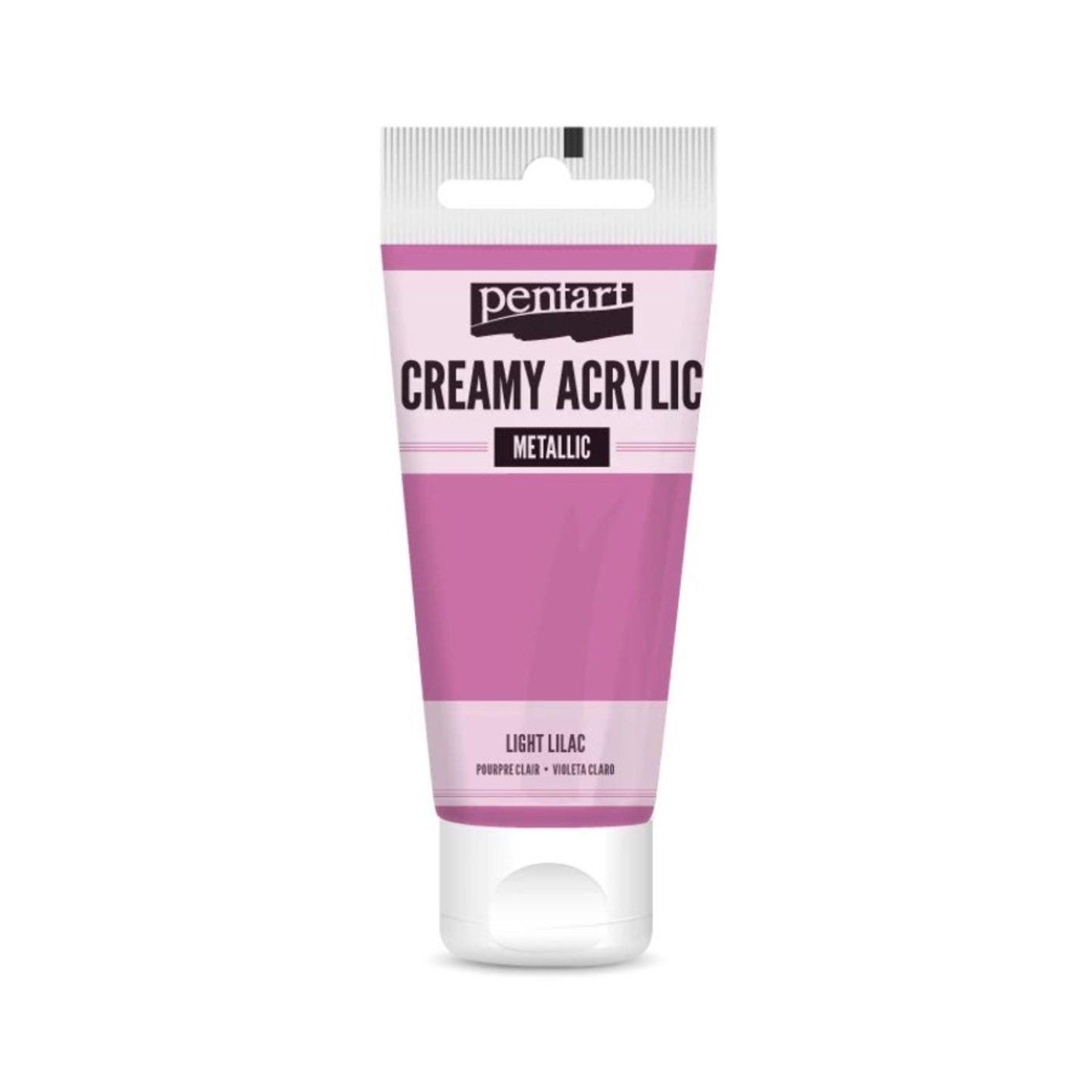 Akrylová barva krémová, metalická, světle fialová, 60 ml