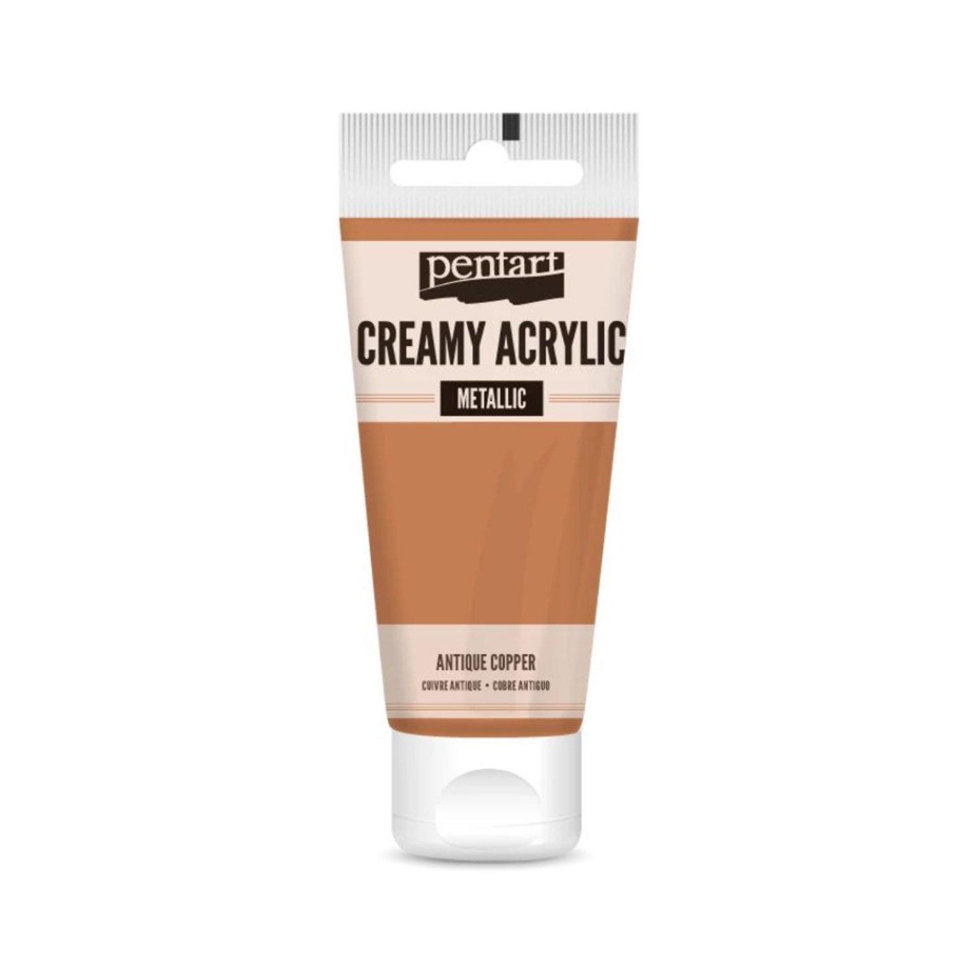 Akrylová barva krémová, metalická, staroměď, 60 ml