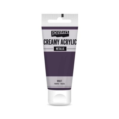 Akrylová barva krémová, metalická, fialová, 60 ml