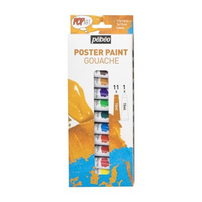 Sada kvašových barev Pop Art, 11 x 10 ml + 1 x 15 ml