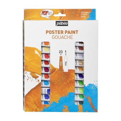 Sada kvašových barev Pop Art, 23 x 10 ml + 1 x 15 ml
