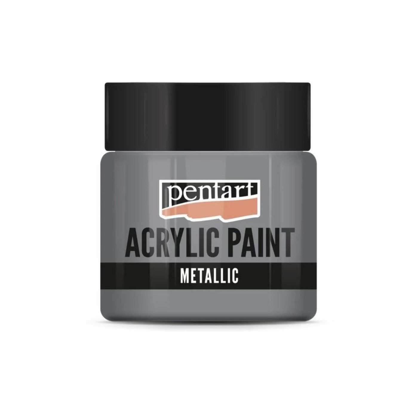 Akrylová barva 50 ml, metalická olověná