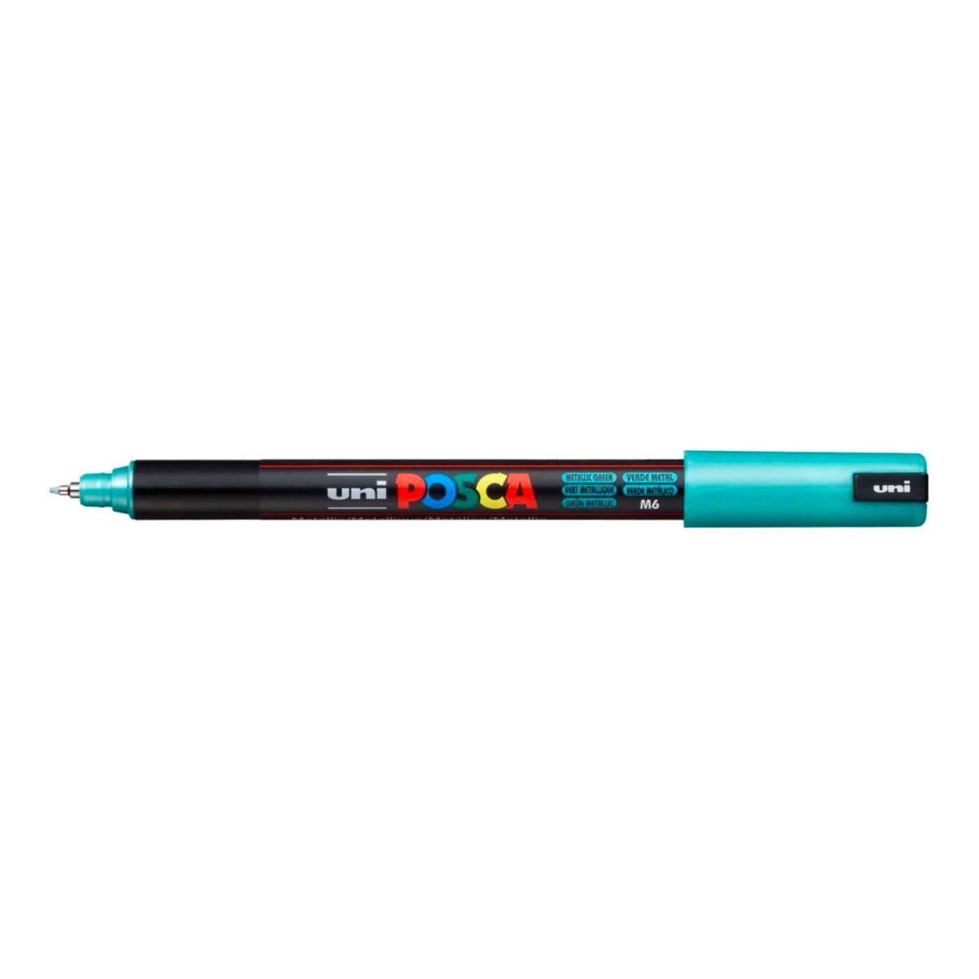 Liner Uni Posca PC-1MR, 0,7 mm, metalická zelená