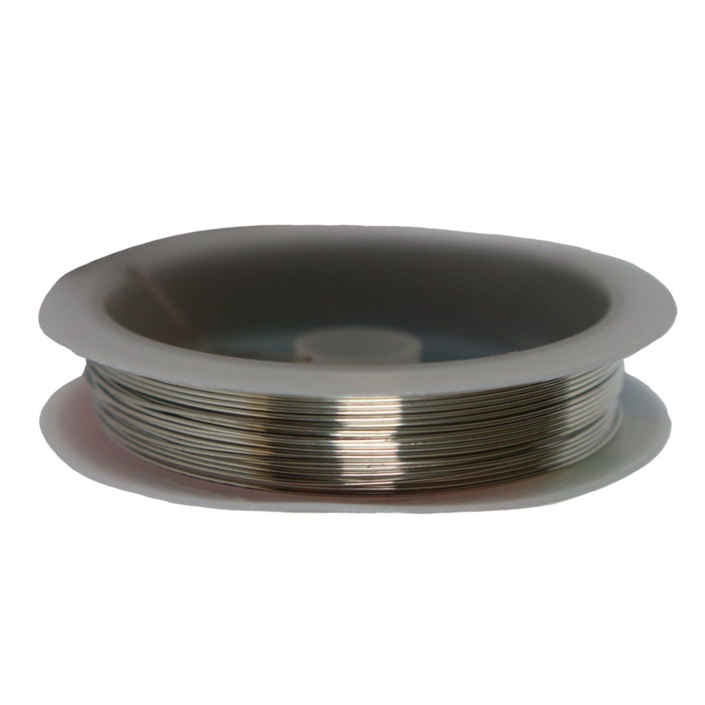 Bižutérní drát, platina, 0,6mm, návin 6 m