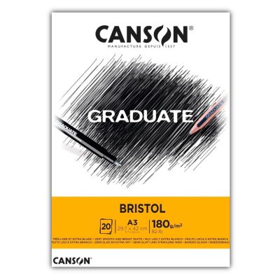 CANSON Skicák Graduate Bristol, A3, 180 g, 20 listů