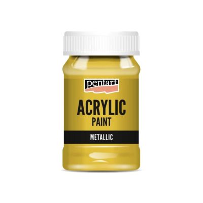 Akrylová barva 100 ml, metalická antická zlatá