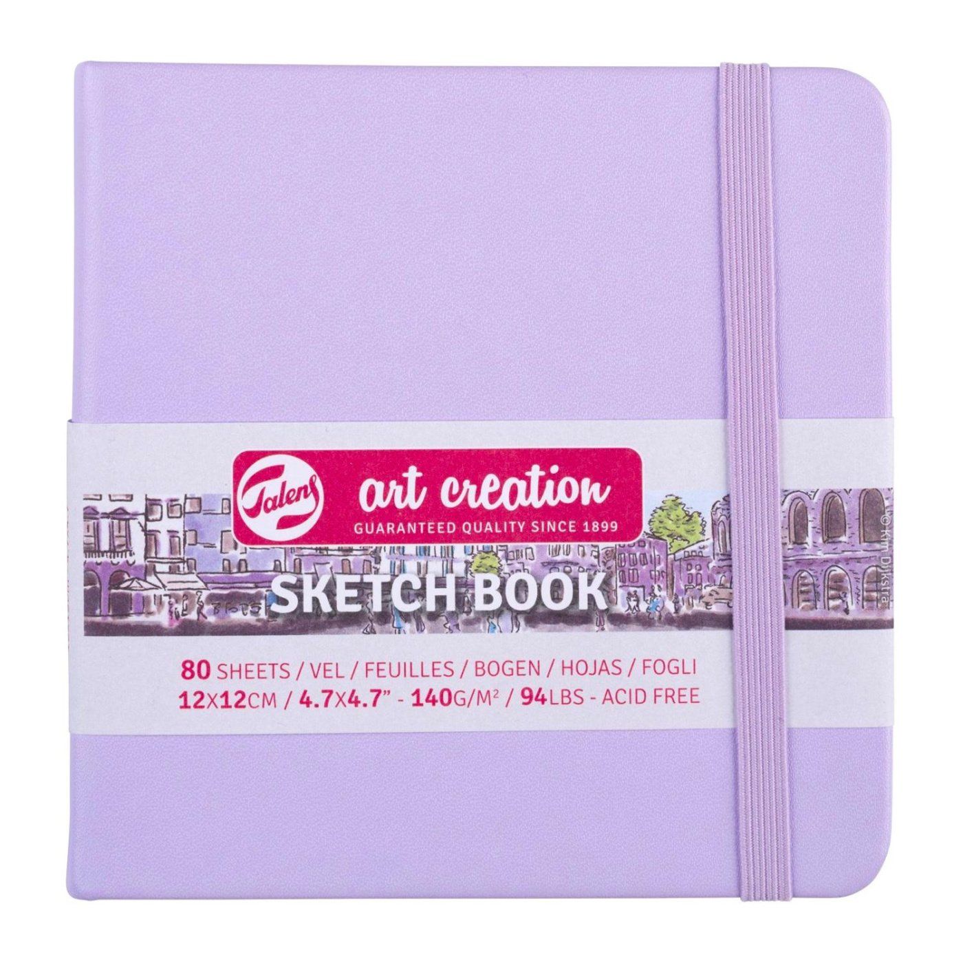 Art book, Art Creation, skicák, 12 x 12 cm, fialový