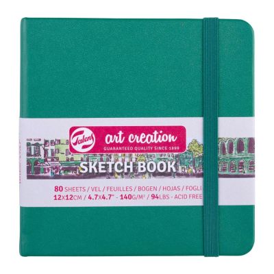 Art book, Art Creation, skicák, 12 x 12 cm, zelený