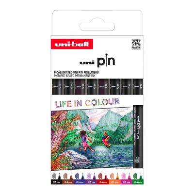 UNI PIN sada 8 ks lineru Life in Colour